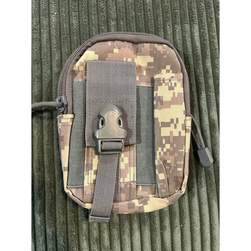 Digital Camo Tactical Pouch Molle System Belt Waist Bag EDC Gear